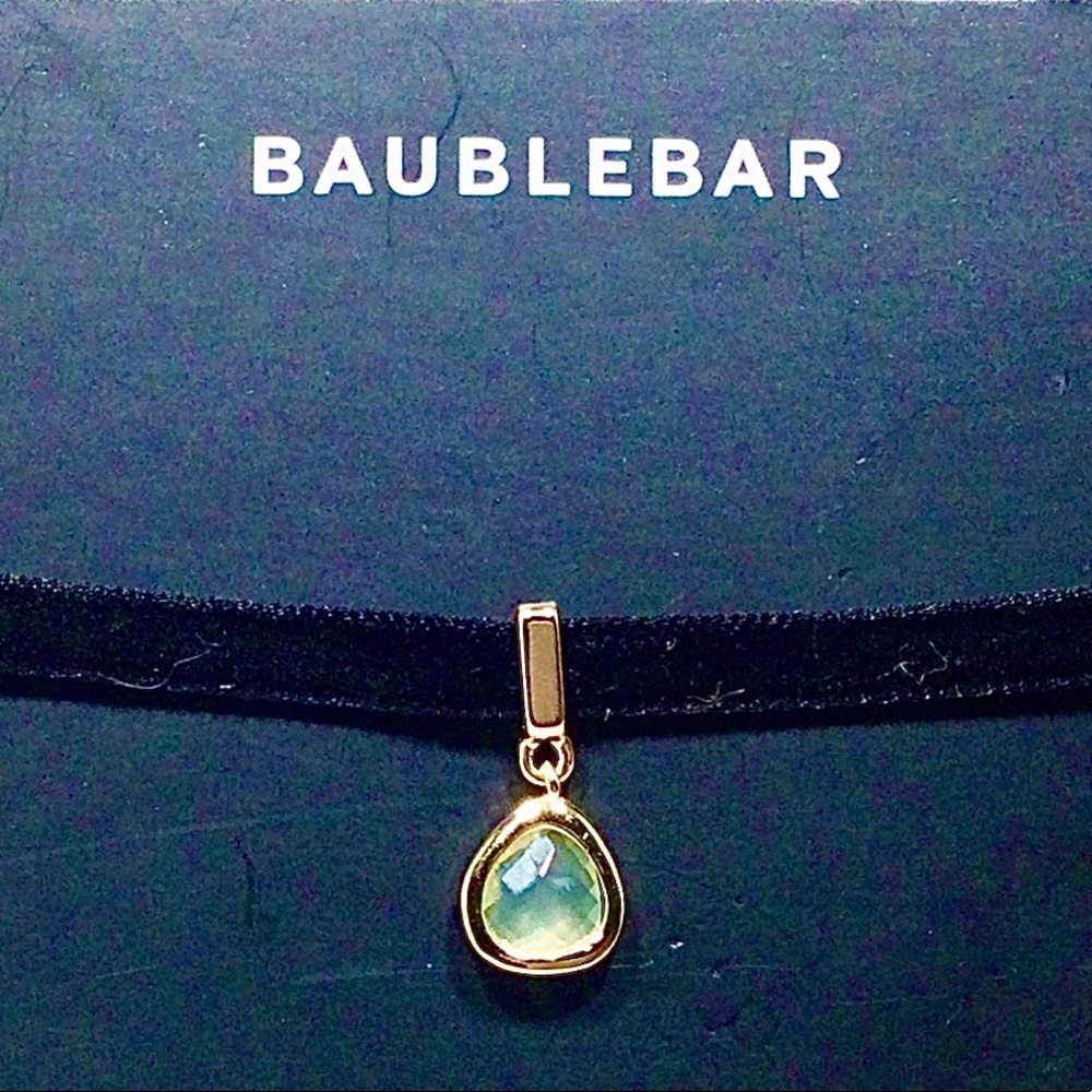 NWT/CARD BaubleBar Clara Velvet Crystal Choker - Picture 2 of 8